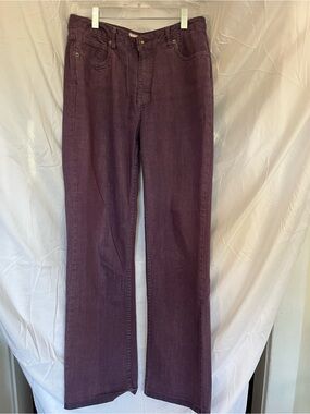 Coldwater Creek Plum Purple Denim Pants size 6 90s-Style Straight Leg